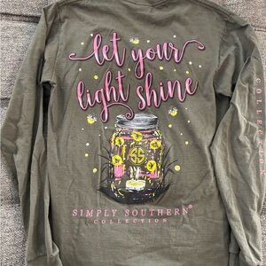 Simply Southern- Women’s Small- Long Sleeve Shirt - Let Your Light Shine